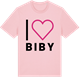 Pink Cotton t-shirt med Jag älskar Biby t-shirt stort tryck