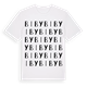 White t-shirt med Biby ordlek t-shirt