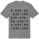 Mid Heather Gray t-shirt med Biby ordlek t-shirt