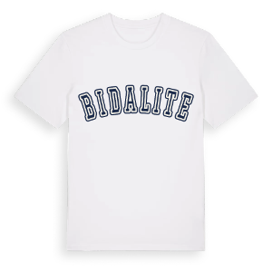 Bidalite college t-shirt – ekologisk bomull t-shirt från Pinshirt