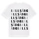 White t-shirt med Billsäng ordlek t-shirt