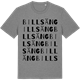 Mid Heather Gray t-shirt med Billsäng ordlek t-shirt