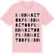 Pink Cotton t-shirt med Binnaretorp ordlek t-shirt