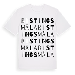Bistingsmåla ordlek t-shirt – ekologisk bomull t-shirt från Pinshirt