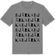 Mid Heather Gray t-shirt med Bjärka ordlek t-shirt