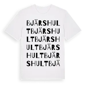 Bjärshult ordlek t-shirt – ekologisk bomull t-shirt från Pinshirt