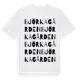 White t-shirt med Björkagården ordlek t-shirt