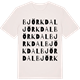 Vintage White t-shirt med Björkdal ordlek t-shirt