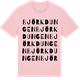 Pink Cotton t-shirt med Björkdungen ordlek t-shirt