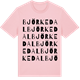 Pink Cotton t-shirt med Björkedal ordlek t-shirt