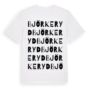 Björkeryd ordlek t-shirt – ekologisk bomull t-shirt från Pinshirt