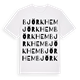 White t-shirt med Björkhem ordlek t-shirt