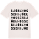 Vintage White t-shirt med Björkmossen ordlek t-shirt