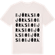 Vintage White t-shirt med Björksbo ordlek t-shirt