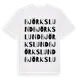 White t-shirt med Björkslund ordlek t-shirt