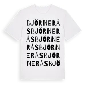 Björnerås ordlek t-shirt – ekologisk bomull t-shirt från Pinshirt