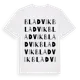 White t-shirt med Bladvik ordlek t-shirt