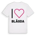 Jag älskar Blägda t-shirt stort tryck