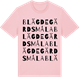 Pink Cotton t-shirt med Blägdegärdsmåla ordlek t-shirt
