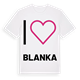 Jag älskar Blanka t-shirt stort tryck