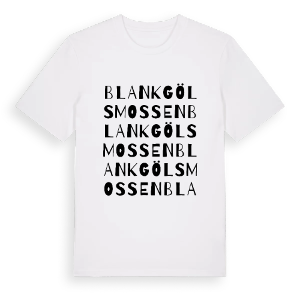 Blankgölsmossen ordlek t-shirt – ekologisk bomull t-shirt från Pinshirt