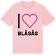 Pink Cotton t-shirt med Jag älskar Blåsås t-shirt stort tryck