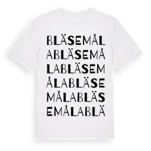 Bläsemåla ordlek t-shirt – ekologisk bomull t-shirt från Pinshirt