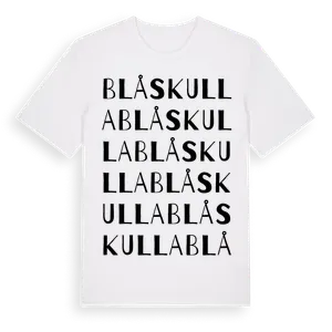 Blåskulla ordlek t-shirt – ekologisk bomull t-shirt från Pinshirt