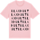 Pink Cotton t-shirt med Blaxhult ordlek t-shirt