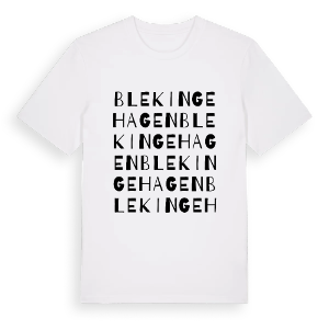 Blekingehagen ordlek t-shirt – ekologisk bomull t-shirt från Pinshirt