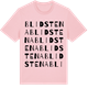 Pink Cotton t-shirt med Blidstena ordlek t-shirt