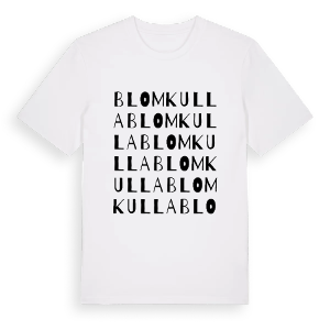 Blomkulla ordlek t-shirt – ekologisk bomull t-shirt från Pinshirt