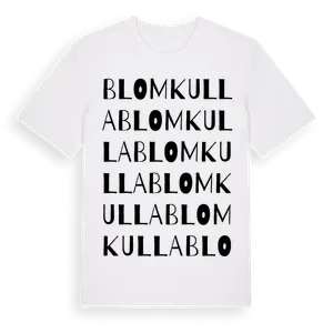 Blomkulla ordlek t-shirt – ekologisk bomull t-shirt från Pinshirt
