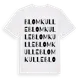 White t-shirt med Blomkulle ordlek t-shirt