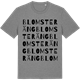 Mid Heather Gray t-shirt med Blomsteräng ordlek t-shirt