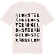 Vintage White t-shirt med Blomsteräng ordlek t-shirt