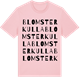 Pink Cotton t-shirt med Blomsterkulla ordlek t-shirt