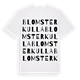White t-shirt med Blomsterkulla ordlek t-shirt