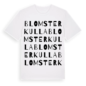 Blomsterkulla ordlek t-shirt – ekologisk bomull t-shirt från Pinshirt