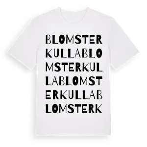 Blomsterkulla ordlek t-shirt – ekologisk bomull t-shirt från Pinshirt