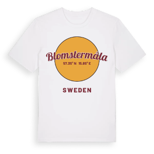 Blomstermåla cirkel t-shirt – ekologisk bomull t-shirt från Pinshirt