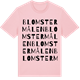 Pink Cotton t-shirt med Blomstermålen ordlek t-shirt
