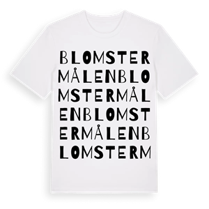 Blomstermålen ordlek t-shirt – ekologisk bomull t-shirt från Pinshirt