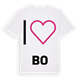 White t-shirt med Jag älskar Bo t-shirt stort tryck