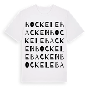 Bockelebacken ordlek t-shirt – ekologisk bomull t-shirt från Pinshirt