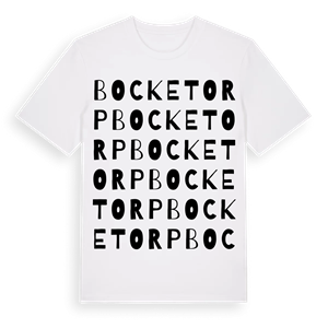 Bocketorp ordlek t-shirt – ekologisk bomull t-shirt från Pinshirt