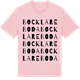 Pink Cotton t-shirt med Bocklareboda ordlek t-shirt