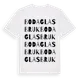 White t-shirt med Boda Glasbruk ordlek t-shirt