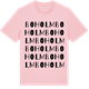 Pink Cotton t-shirt med Boholm ordlek t-shirt