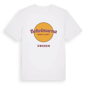 Boholmarna cirkel t-shirt – ekologisk bomull t-shirt från Pinshirt